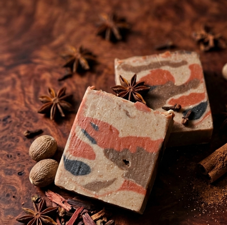 Goat Milk Soap (3.5 oz) - Spiced Mahogany