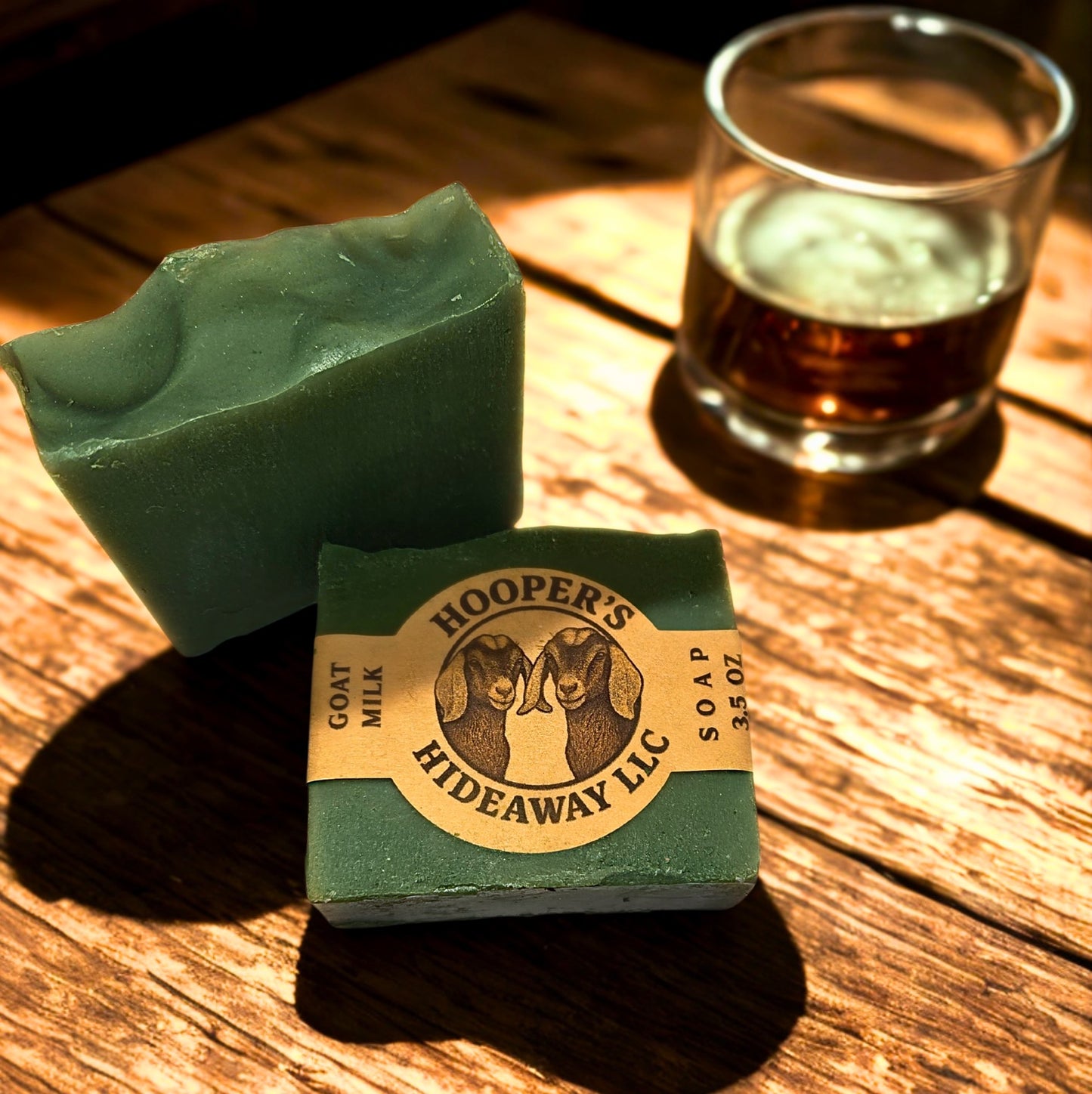 Goat Milk Soap (3.5oz) - Green Bourbon Sandalwood