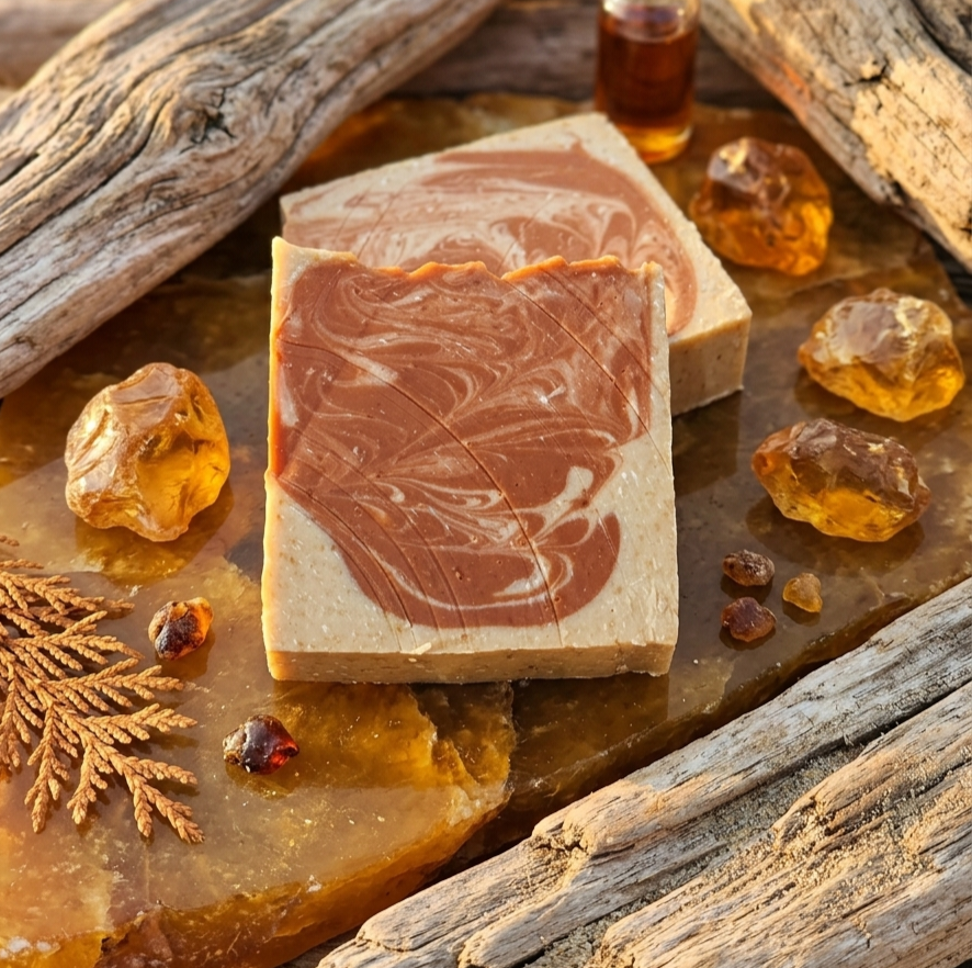 Goat Milk Soap (3.5 oz) - Driftwood Amber