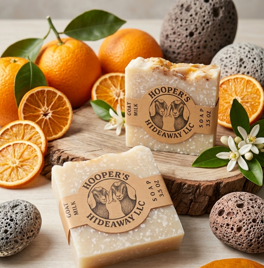 Goat Milk Soap (3.5 oz) - Orange Pumice
