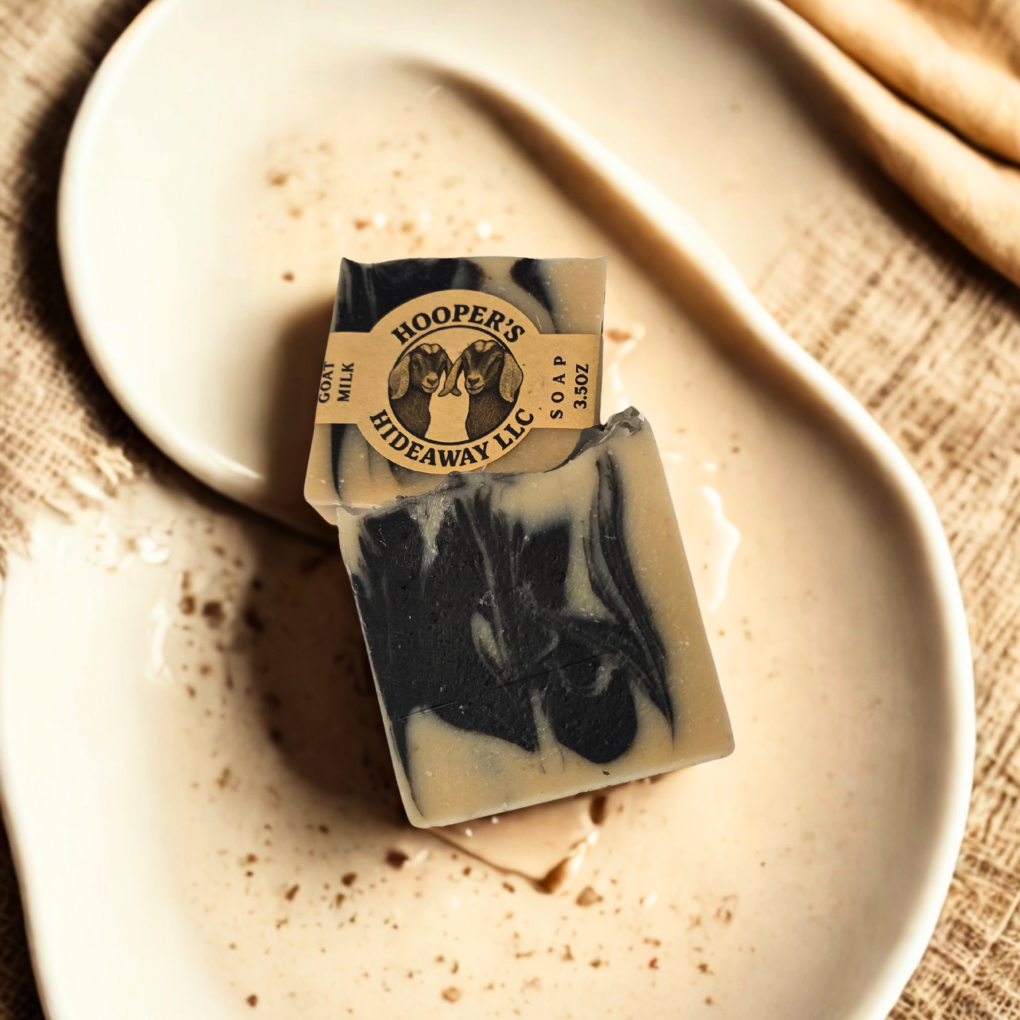 Goat Milk Soap (3.5oz) - Unscented Charcoal