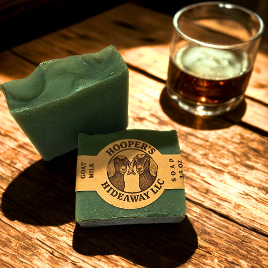 Goat Milk Soap (3.5oz) - Green Bourbon Sandalwood