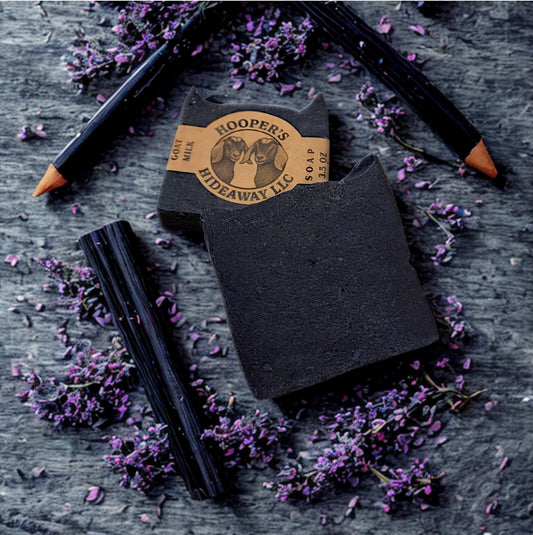 Goat Milk Soap (3.5oz) - Charcoal Lavender